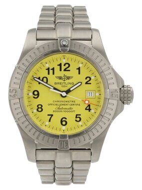 Breitling Avenger Yellow Dial Titanium 44mm Automatic Men’s Watch E173370